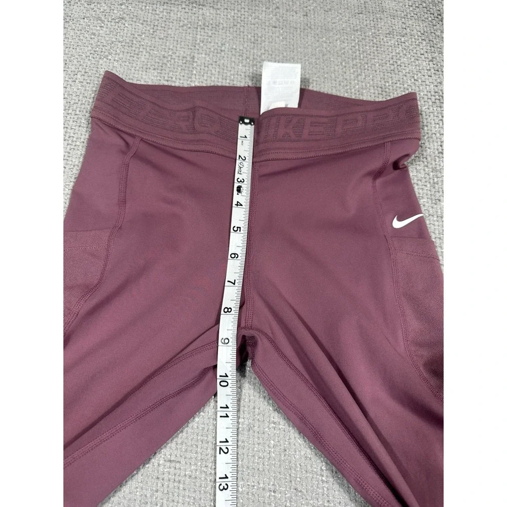 Nike Pro Leggings Womens Medium Mulberry Dri Fit Pockets 7/8 DN4691-533